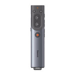 Wielofunkcyjny pilot Baseus Orange Dot do prezentacji, z czerwonym wskaźnikiem laserowym, akumulatorowy (szary)