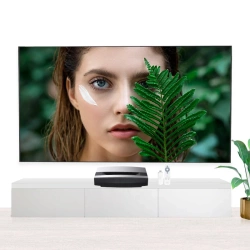 XGIMI AURA + XGIMI TV Stick 4K + Ekran ramowy ALR 100" | projektor laserowy 4K z wbudowanym soundbarem Harman/Kardon z Google TV